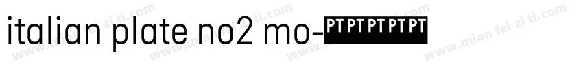 italian plate no2 mo字体转换
